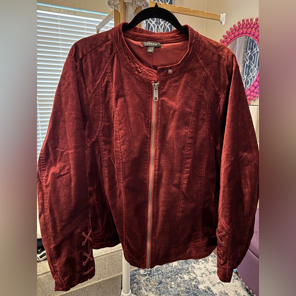 Torrid Women's Deep Red/Maroon Bomber Jacket